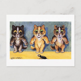 Scaredy Cats von Louis Wain Postkarte