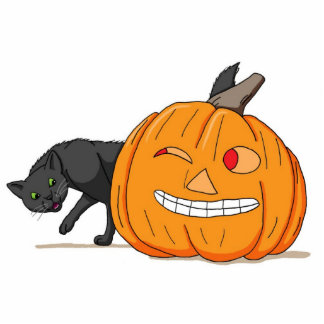 Scaredy Katzen-Fotoskulptur Freistehende Fotoskulptur