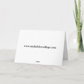 Scaredy Katzen-Gruß-Karte Karte (Rückseite)