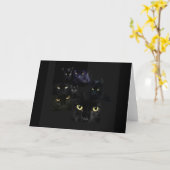 Scaredy Katzen-Gruß-Karte Karte (Gelbe Blume)