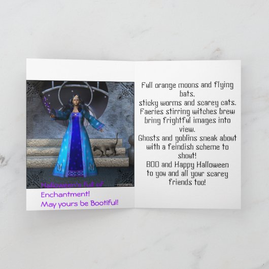 Scarey Fee Halloween Karte (Innenseite)