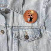 Scarey Hexe vor Kaffeeknopf Button (Beispiel)