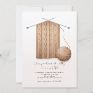 Scarf Knitter Party Einladung