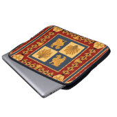 Scarf mit goldgelben Löwen. Separate Elemente Laptopschutzhülle (Vorne Knopf)