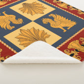 Scarf mit goldgelben Löwen. Separate Elemente Sherpadecke (3/4)