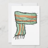 Scarf Sketch Fashion Einladungen (Vorderseite)