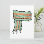 Scarf Sketch Fashion Einladungen (Stehend Vorderseite)