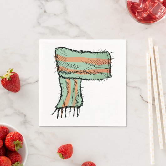 Scarf Sketch Fashion Paper Napkins Serviette (Beispiel)