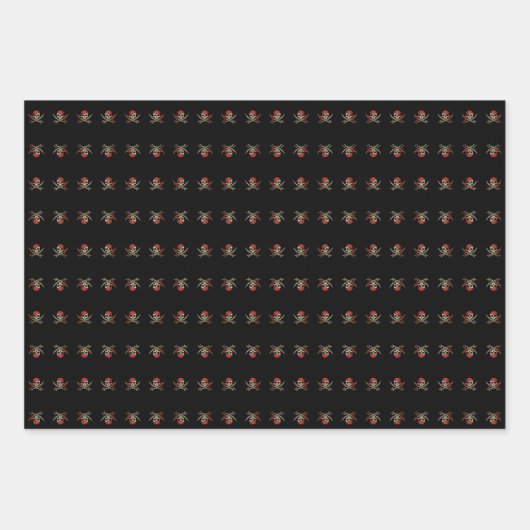 Scarlet-Bandana-Schädelflagge Geschenkpapier Set (Vorderseite 3)