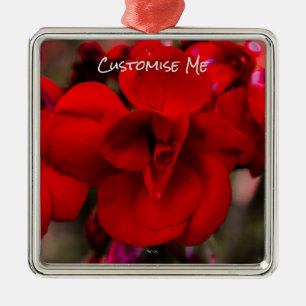 Scarlet Begonias Ornament Aus Metall