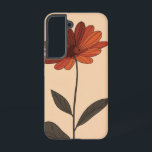 Scarlet Bloom Essence Phone Case Samsung Galaxy Hülle<br><div class="desc">Dieses fett orangefarbene Blütendach besticht durch eine minimalistische Atmosphäre und bietet eine stilvolle und moderne botanische Touch.</div>