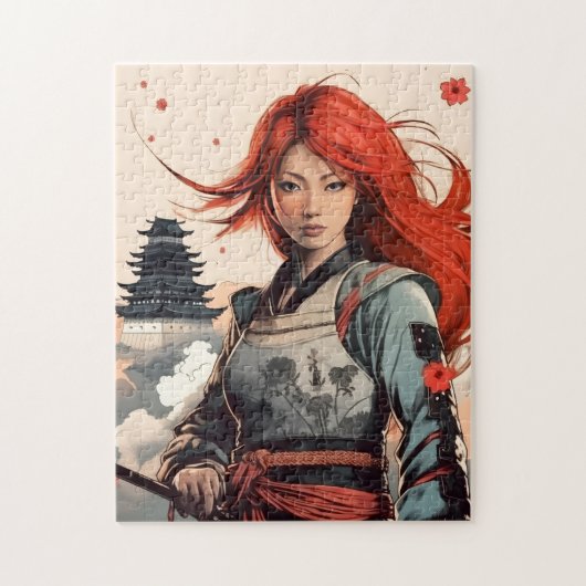 Scarlet Blossom Samurai Puzzle (Vertikal)