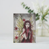 Scarlet Blume Fairy Fantasy Kunst, Dichtung und Mu Postkarte (Stehend Vorderseite)