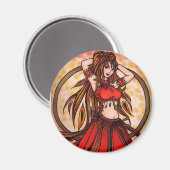 Scarlet Bly Dancer Magnet (Vorderseite/Rückseite)