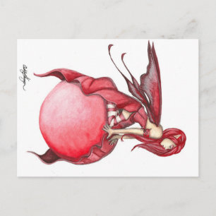 Scarlet Bubble Fairy Postcard Postkarte