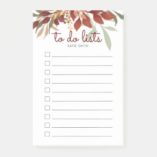 Scarlet Burgund Wasserfarben Post-it Klebezettel