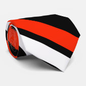 Scarlet-Diagonal-Gestreifte Schwarzweiss-Krawatte Krawatte (Gerollt)
