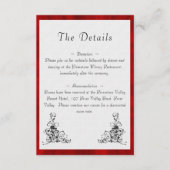 Scarlet Elegante Hochzeiten Details Begleitkarte (Vorderseite)