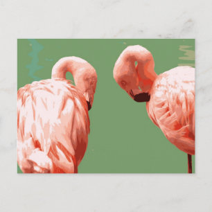 Scarlet Flamingo Postkarte