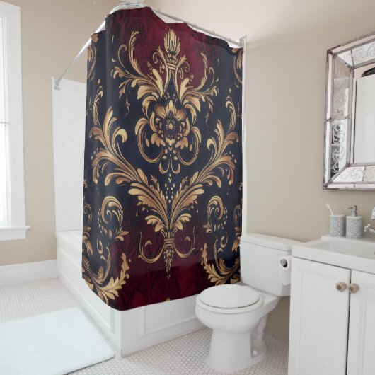 Scarlet & Gold Barock Duschvorhang (Beispiel)