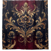Scarlet & Gold Barock Duschvorhang (Vorderseite)