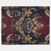 Scarlet & Gold Barock Fleecedecke (Vorderseite (Horizontal))