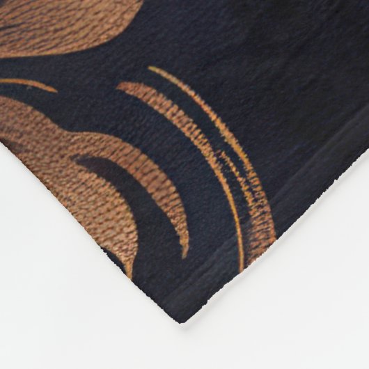 Scarlet & Gold Barock Fleecedecke (Ecke)