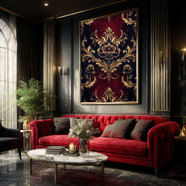 Scarlet & Gold Barock Poster