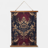Scarlet & Gold Barock Wandteppich Mit Holzrahmen (Vorderseite)