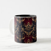 Scarlet & Gold Barock Zweifarbige Tasse (Vorderseite Links)