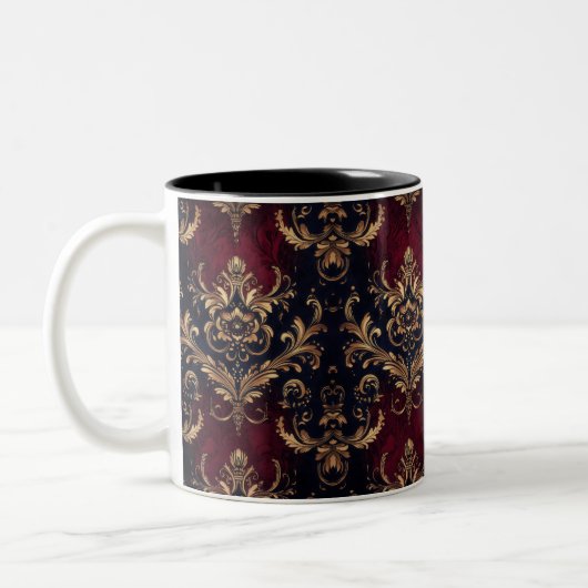 Scarlet & Gold Barock Zweifarbige Tasse (Links)