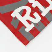 Scarlet Gray Name Repeat Typography Sport Team Fleecedecke (Ecke)