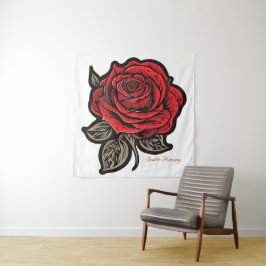 Scarlet Harmony Wandteppich