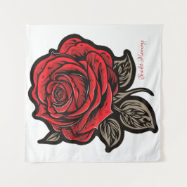 Scarlet Harmony Wandteppich