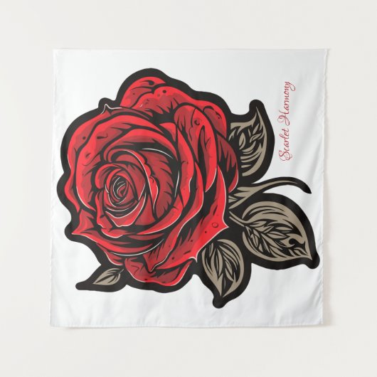 Scarlet Harmony Wandteppich (Vorderseite)