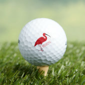 Scarlet ibis bird Cartoon Golfball (Insitu T-Shirt)