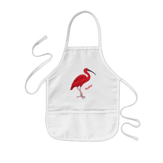 Scarlet ibis bird Cartoon Kinderschürze (Vorne)