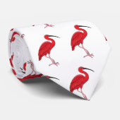 Scarlet ibis bird Cartoon Krawatte (Gerollt)