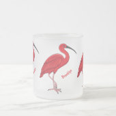 Scarlet ibis bird Cartoon Mattglastasse (Mittel)