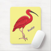 Scarlet ibis bird Cartoon Mousepad (Mit Mouse)