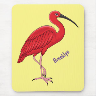 Scarlet ibis bird Cartoon Mousepad