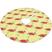 Scarlet ibis bird Cartoon Polyester Weihnachtsbaumdecke (Schrägansicht)