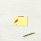 Scarlet ibis bird Cartoon Post-it Klebezettel (Auf Schreibtisch)