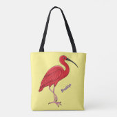 Scarlet ibis bird Cartoon Tasche (Rückseite)