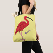 Scarlet ibis bird Cartoon Tasche (Von Nahem)