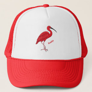 Scarlet ibis bird Cartoon Truckerkappe