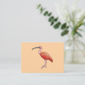 Scarlet Ibis Bird Visitenkarte (Stehend Vorderseite)