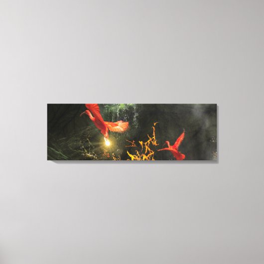 Scarlet Ibis Birds STEALING THE LIGHT Leinwanddruck (Vorderseite)