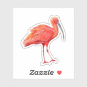 Scarlet Ibis Tropical Bird Nature Aufkleber (Blatt)