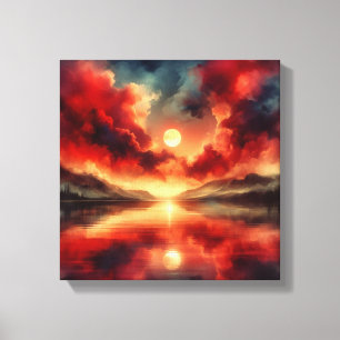 Scarlet Lake Reflections – Zurück zur Schule Wandk Leinwanddruck